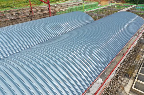 云南馬關(guān)泡椒池拱形屋頂工程